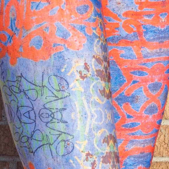 Graffiti High Rise Compression Yoga Pants Leggings Limited Edition - Picture 7 of 8